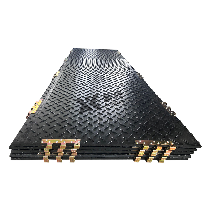 Temporary Excavator HDPE Construction Track Protection Ground Mat 4x8 Ft Ground Protection Mats