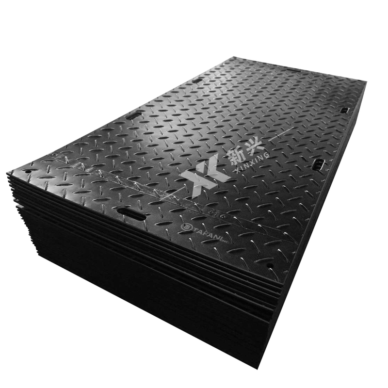 4x8 Plastic Temporary Heavy Duty Construction Track Road Mat Hdpe Ground Protection Mat Composite Crane Mats