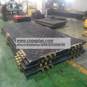 Black Color Heavy Duty Excavator Ground Protection HDPE UHMWPE Plastic Temporary Road Mats