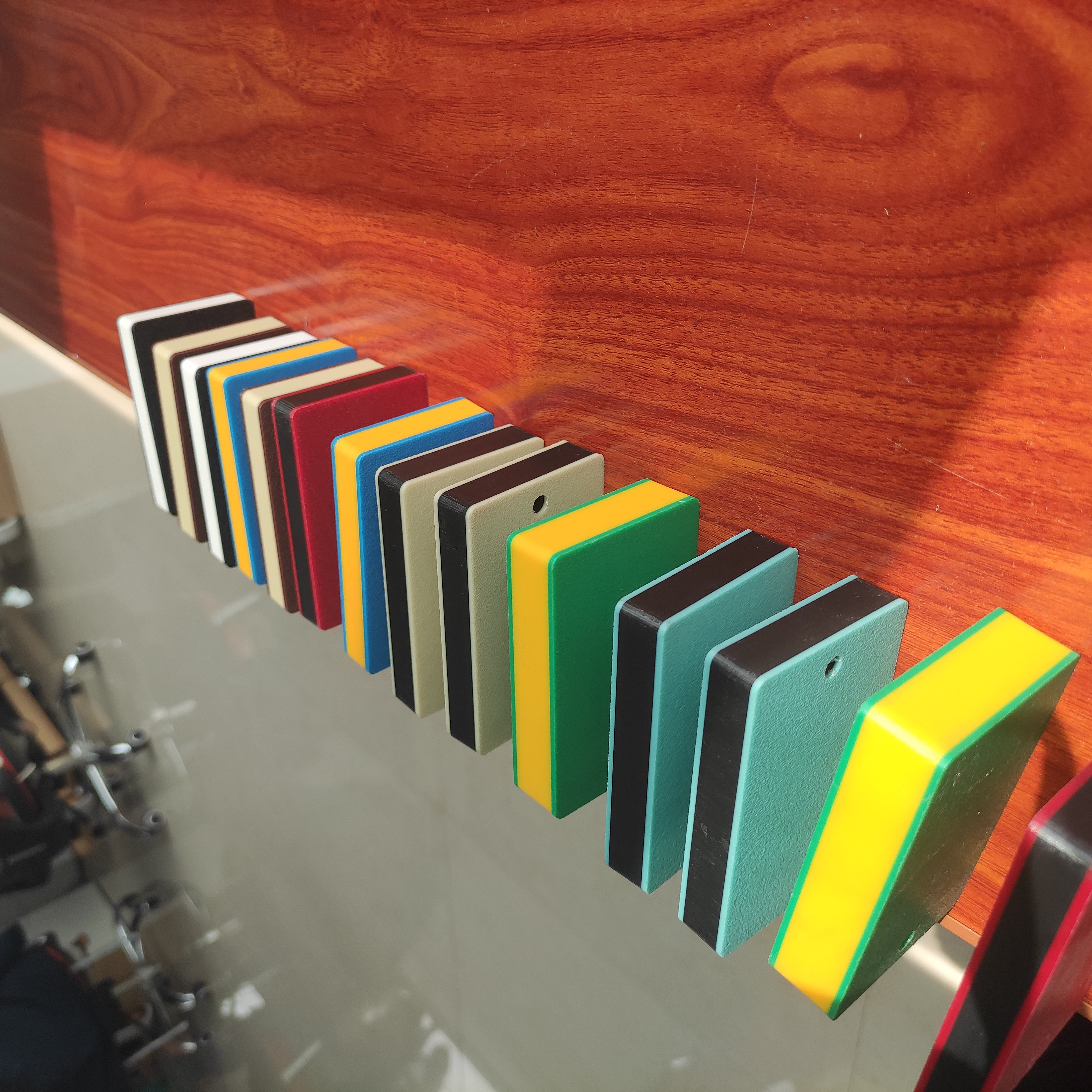Two-Color Laminated HDPE Board 20mm Thick Frosted Polyethylene Orange Peel Matt Texture UV Resistant Smooth Surface Colorful PE